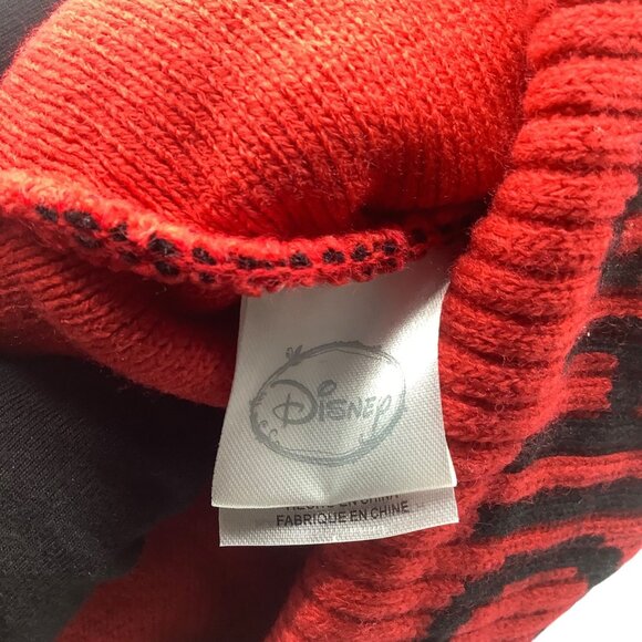Disney Minnie Mouse Fashionista Knit Beanie Bow & Ears Adult One Size Black Red - Picture 3 of 6